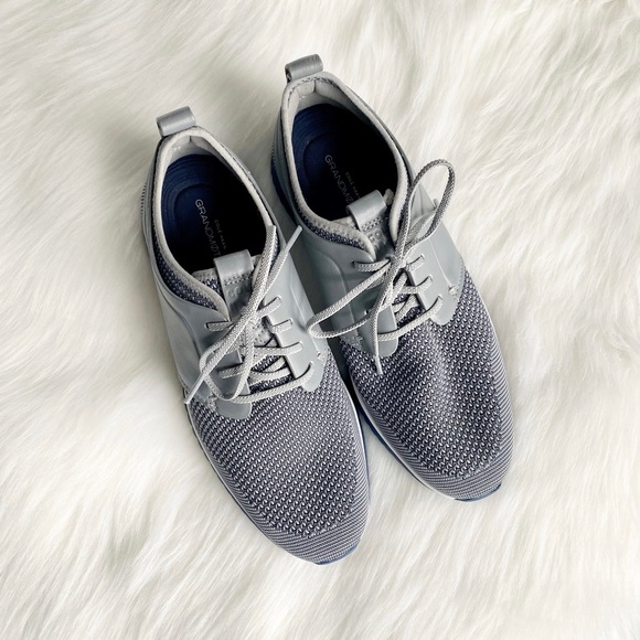 Cole Haan Other - Cole Haan GrandMøtion (GrandMotion) Knit Gray & Blue Men’s Leather Sneakers
